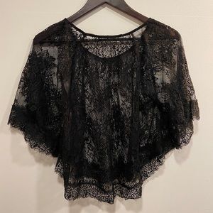 Vintage Lace Winged Blouse